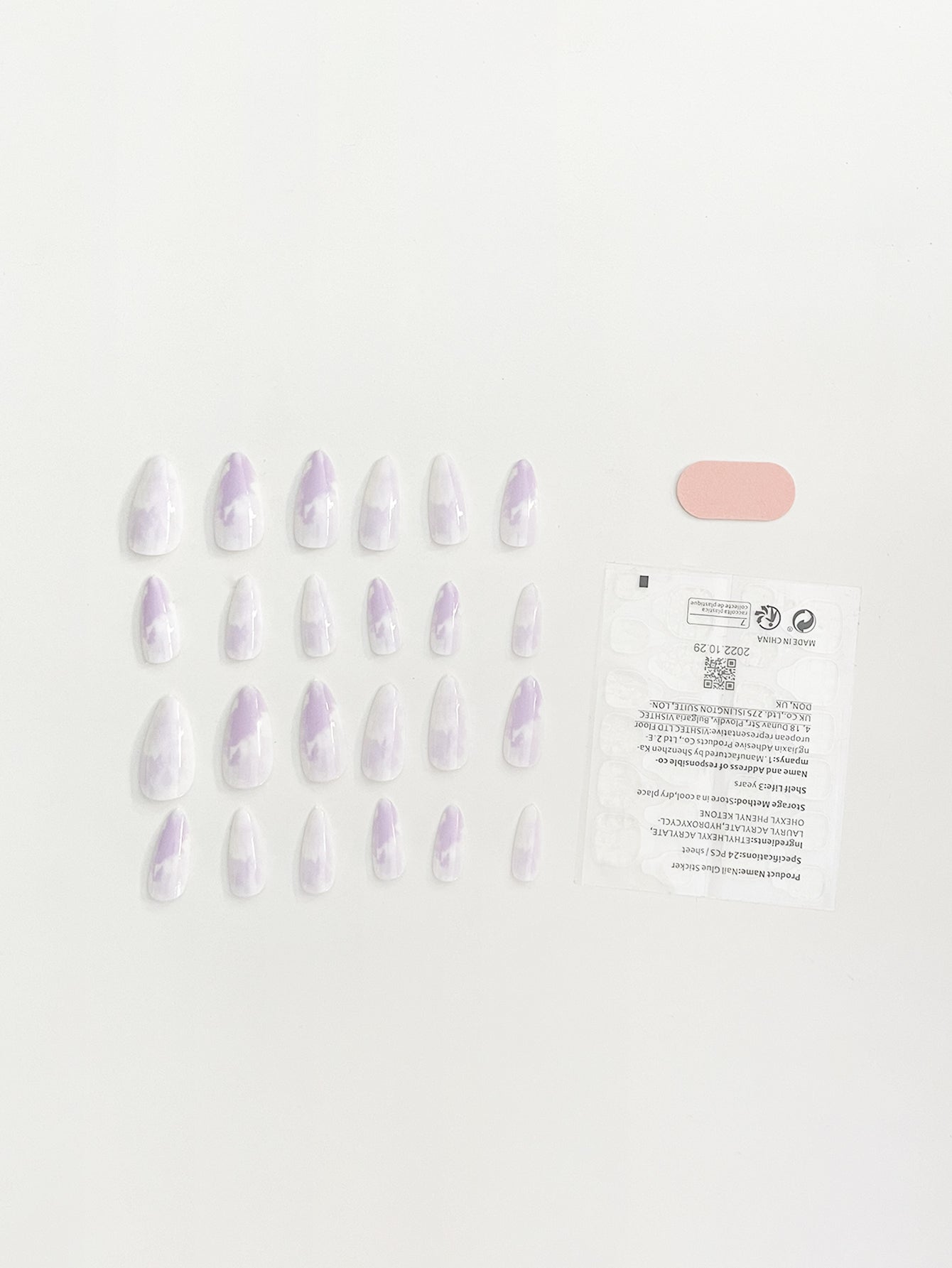 OPOOLA Almond Press on Nails Medium,OPOOLA Rainbow Jelly Soft Gel Fake Nails for Women Fit Natural,  Stick on Nails Reusable, 24pcs False Nails with Design Glue Art Kit